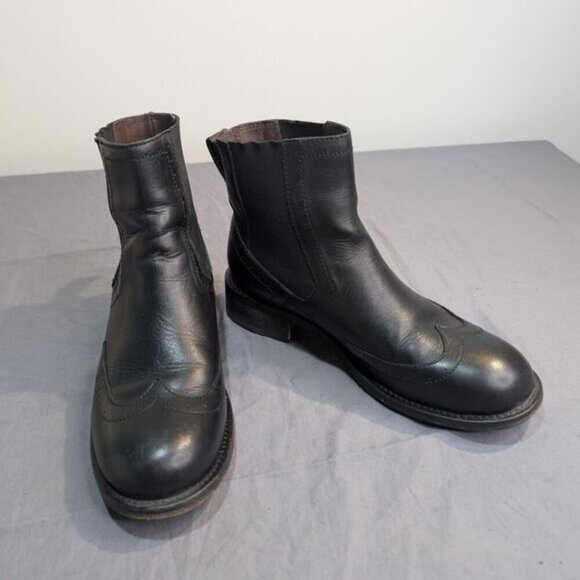 Boemos Italy Wingtip Chelsea Slip On Boots Women Size 38 - Picture 1 of 10